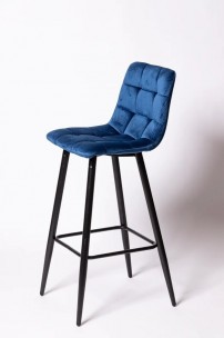 Стул барный Grif ткань синий