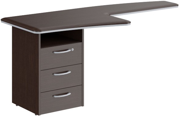 Брифинг-приставка с тумбой DB 1880(L) Венге Магия 1800х800х750