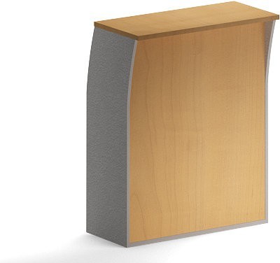 Стойка ресепшн РС-4 Беларусь Клен/Металлик 1640*510*1150