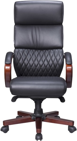 Кресло руководителя Everprof President Wood экокожа Черный 