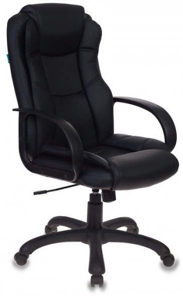 Кресло руководителя Бюрократ CH-839 черный Leather Black эко.кожа крестов. пластик