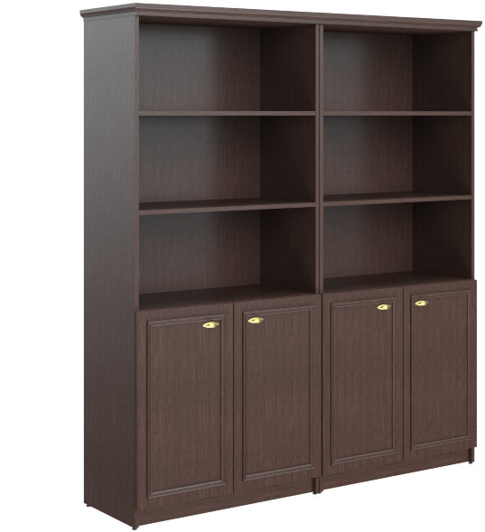 Шкаф высокий 2-х секционный с малыми глухими дверьми RHC 180.5 Венге Магия 1808х466х2023