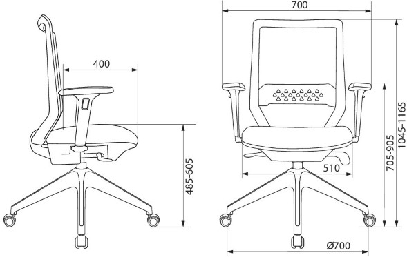Офисное кресло Бюрократ MC-W611NL