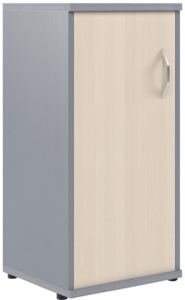 Шкаф колонка с глухой дверью СУ-3.1(L) Клен/Металлик 406*365*823