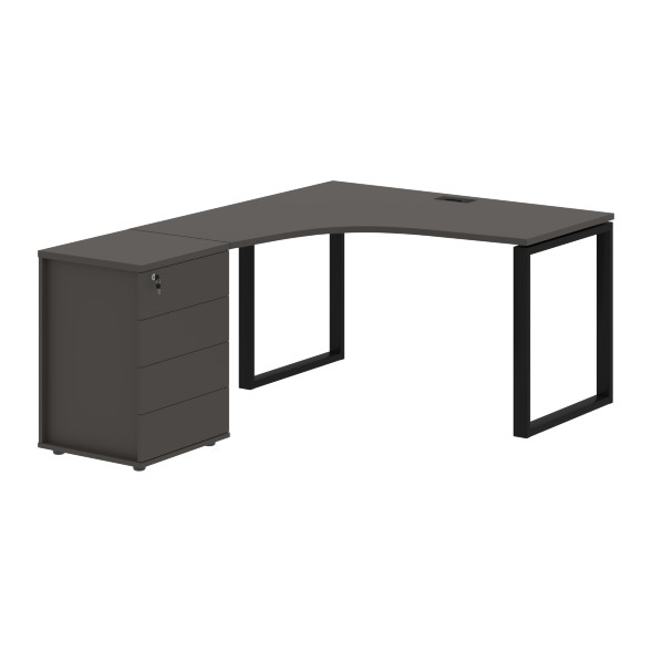 Стол эргономичный с тумбой EQCET 1318(L) 1360х1880х750 EDIS