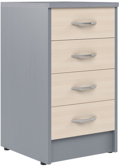 Тумба приставная с топом Т-4 Металлик ТП-4.А Клен/Металлик 412х450х755 IMAGO