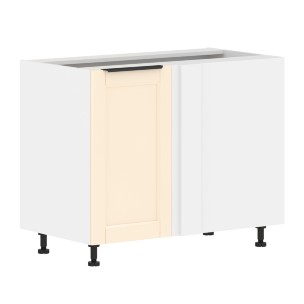 Шкаф напольный угловой с полкой MOCC 1082.1C Бежевый/Белый 1000х560х820 SICILIA