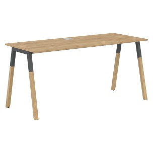 Стол FST 1567 Белый премиум/Белый-Бук 1580х670х733 FORTA