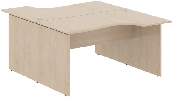 Стол 2-х местный эргономичный W2CET 149.1 Бук Тиара 1400х1806х750 WAVE