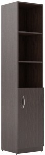 Шкаф колонка с глухой малой дверью SR-5U.5(R) Легно темный 386х375х1815