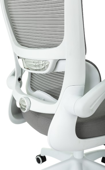 Кресло руководителя Бюрократ Sigma WH 1 серый сетка/ткань крестов. пластик пластик белый