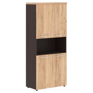 Шкаф с 2-мя комплектами глухих малых дверей и топом AHC 85.4 850х456х1969 ALT