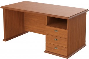 Стол руководителя однотумбовый RDT 168(R) Орех Гарда 1600х800х750
