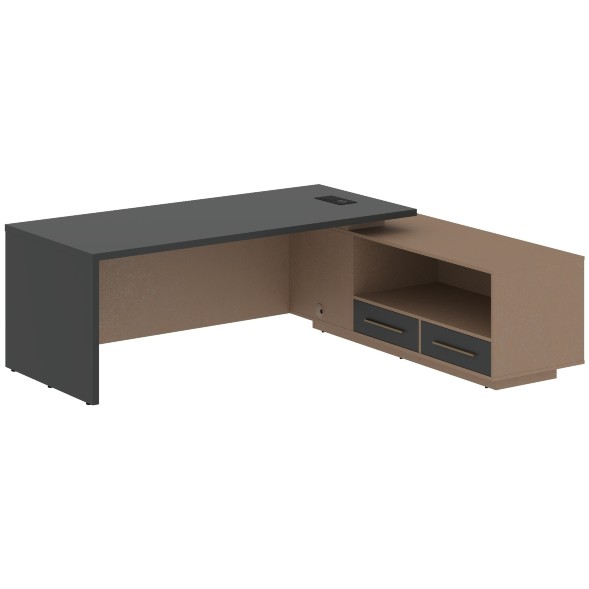 Стол руководителя с тумбой VCT 2319(R) 2300х1900х750 VELION